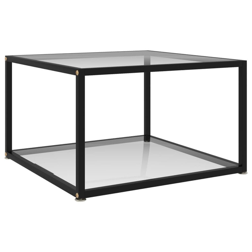 Petromila vidaXL Konferenčný stolík, priehľadný 60x60x35 cm, tvrdené sklo